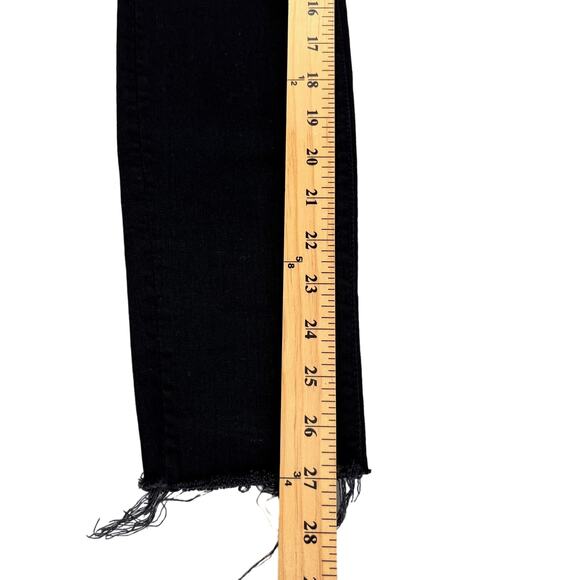 Mother Jeans Skinny Looker Ankle Fray Wash: Guilty (Black) Distressed Sz 25 - Picture 7 of 10